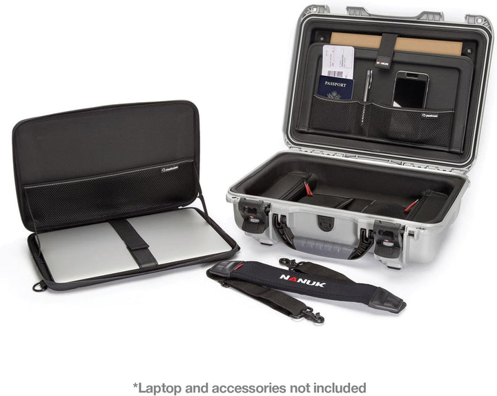 Nanuk 923 Wasserdichter Hartschalenkoffer Mit Laptop-Kit, mit Riemen (TSA-Verschlüsse) - Gelb Mit La