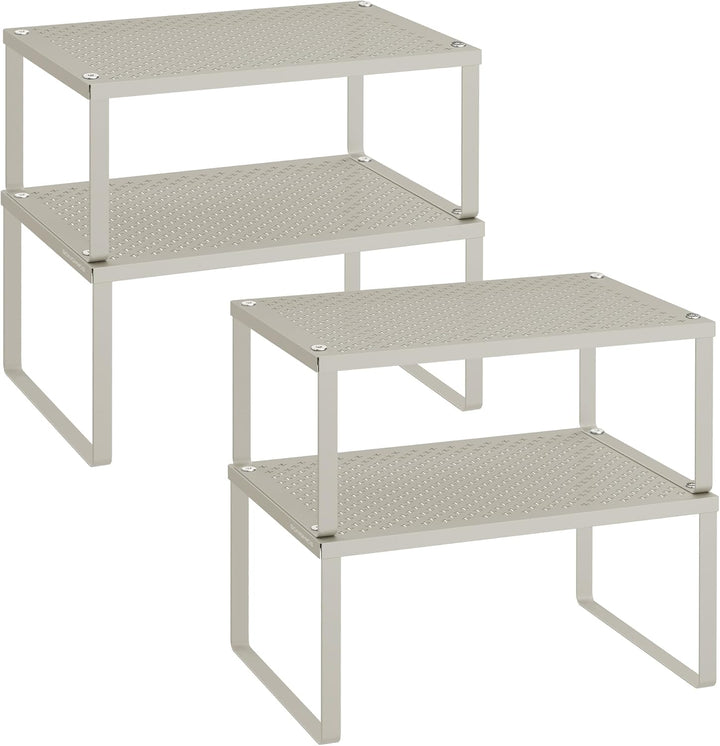 SONGMICS Gewürzregal, 4er Set, Küchenregal, Küchen-Organizer, Küche, Gewürzhalter, erweiterbar, stap
