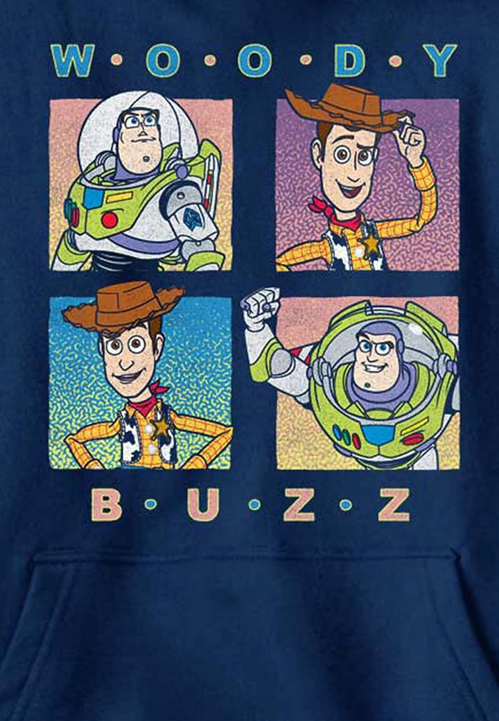 Disney Jungen Toy Story Pastel Foursquare Hoodie, Heather Navy, S
