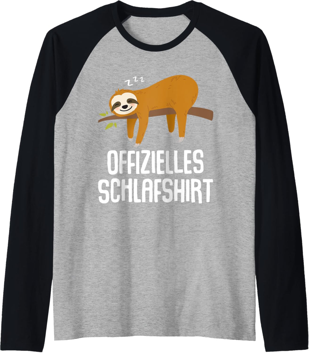 Offizielles Schlafshirt Faultier Nachthemd Pyjama Geschenk Raglan