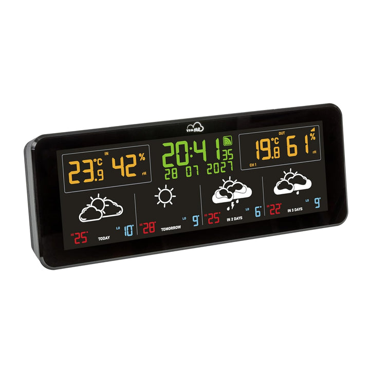 TFA.me 35.8107.01 ID-07 WLAN Funkwetterstation 4 Tage Profi-Wetterprognose, wetter.com, 40 verschied