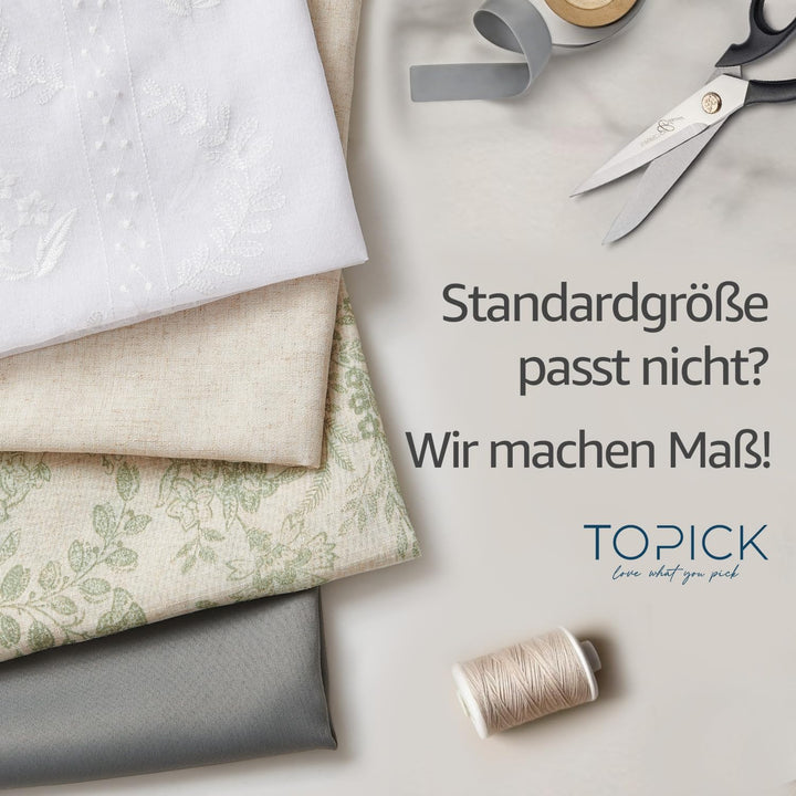 TOPICK Sheer Vorhang Mit Ösen Sheer Vorhänge Voile Halb Transparent Gardine Gaze Paarig Schals Fenst