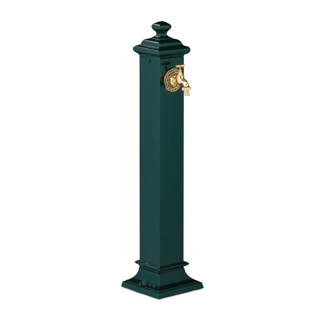 Relaxdays Standbrunnen Antik, mit Wasserhahn, HBT 86x19x23 cm, Wasserzapfsäule Garten, Terrasse, Zie