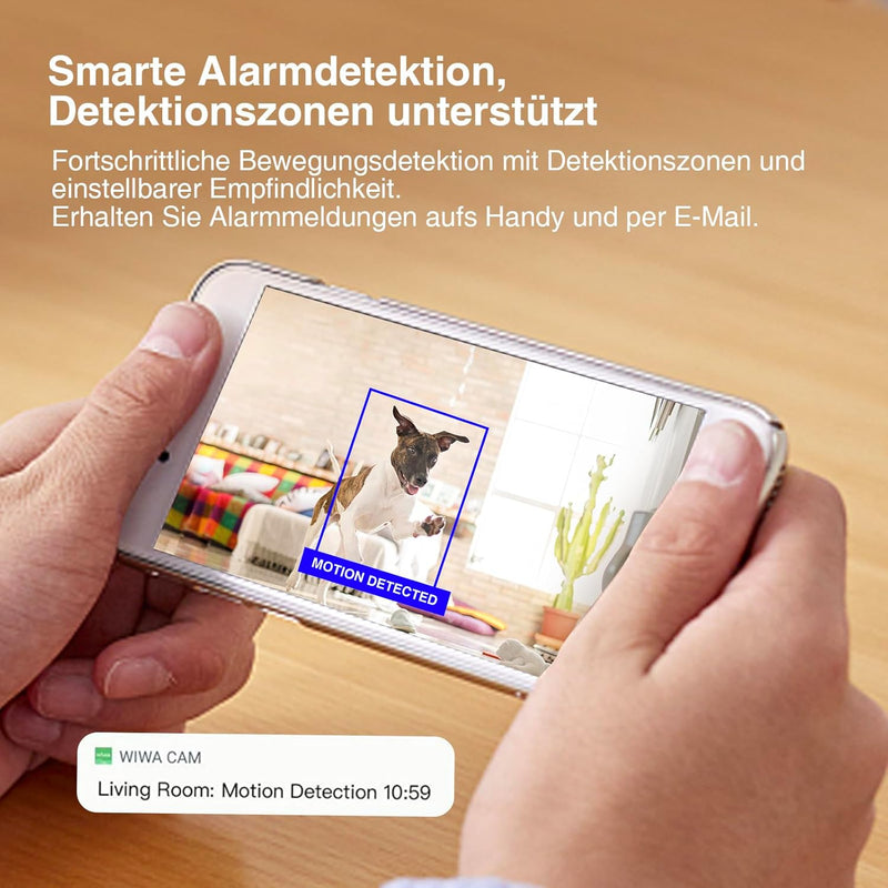 HiKam 4K HD Kleine Kamera, Live Übertragung Handy App, Überwachungskamera Innen Überwachung Hundekam