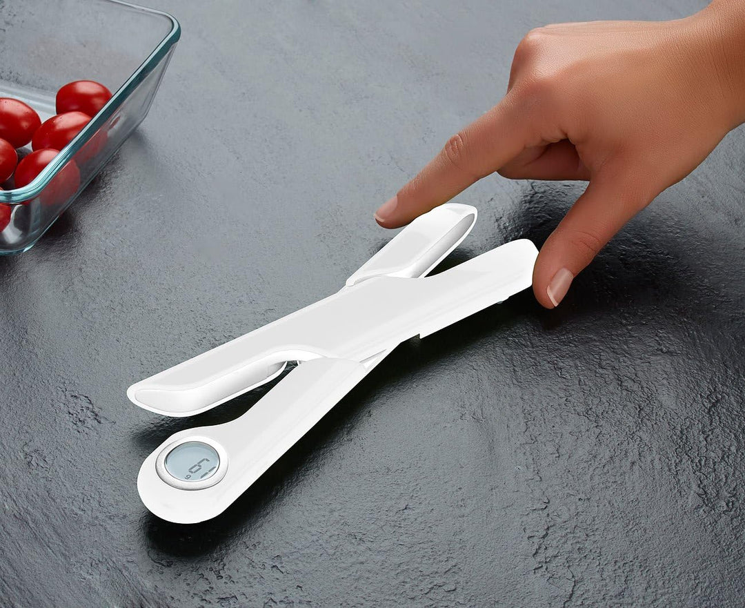 Rosenstein & Söhne Küchenwaage Camping: Kompakte digitale Küchenwaage im Falt-Design, bis 5 kg, Tara