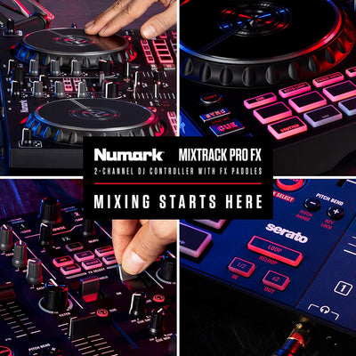 Numark DJ Komplettset - Mixtrack Pro FX 2 Deck Dj-Controller für Serato + HF125 professioneller Kopf