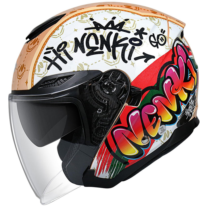 NENKI Jethelme Halbhelme Rollerhelm Sturzhelm Chopper Helm,Motorradhelm ECE 22.06 mit Doppelvisier S