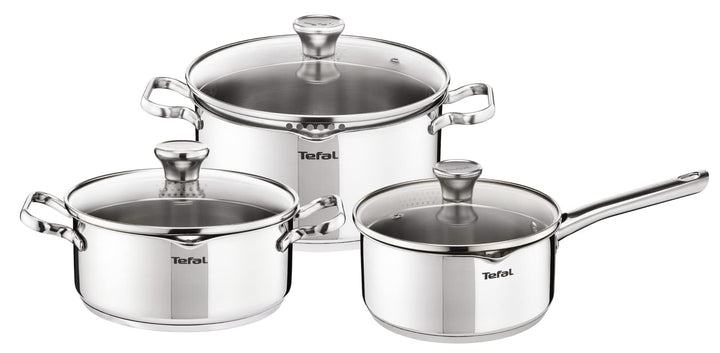 Tefal Duetto On A705S636 Kochgeschirr, Kochtopf 16 cm, Kochtöpfe 20/24 cm, Glasdeckel, Induktion, Ed