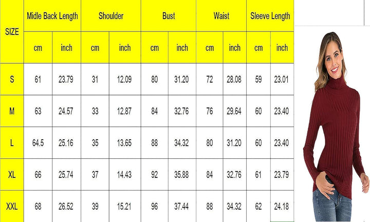Enjoyoself Damen Strickpullover Gerippter Rollkragenpullover Feinstrick Elegant Langarm Strickpulli