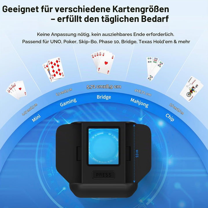 Automatic Card Shuffler|1-2 Deck Electric Card Shuffle Machine|Portable Rechargeable Batteries|for o