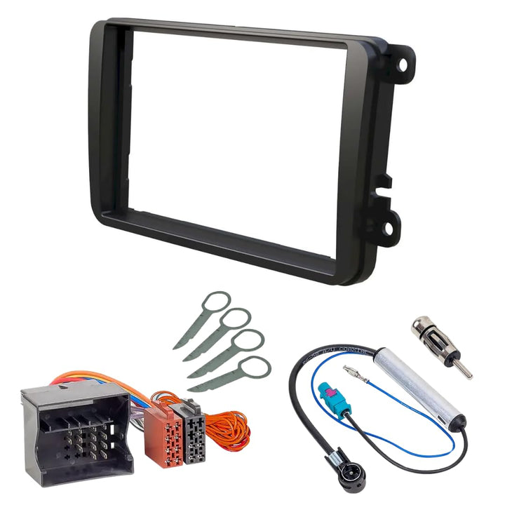 Audioproject A110 - Radioblende Set 2-DIN kompatibel für VW Golf 5 6 Polo 6R Passat Touran Caddy T5