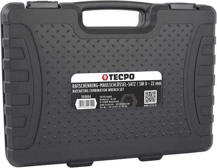 TECPO Gelenk Ratschenschlüssel Satz SW 8-22 mm Ring-Maul-Schlüssel Satz Werkzeug