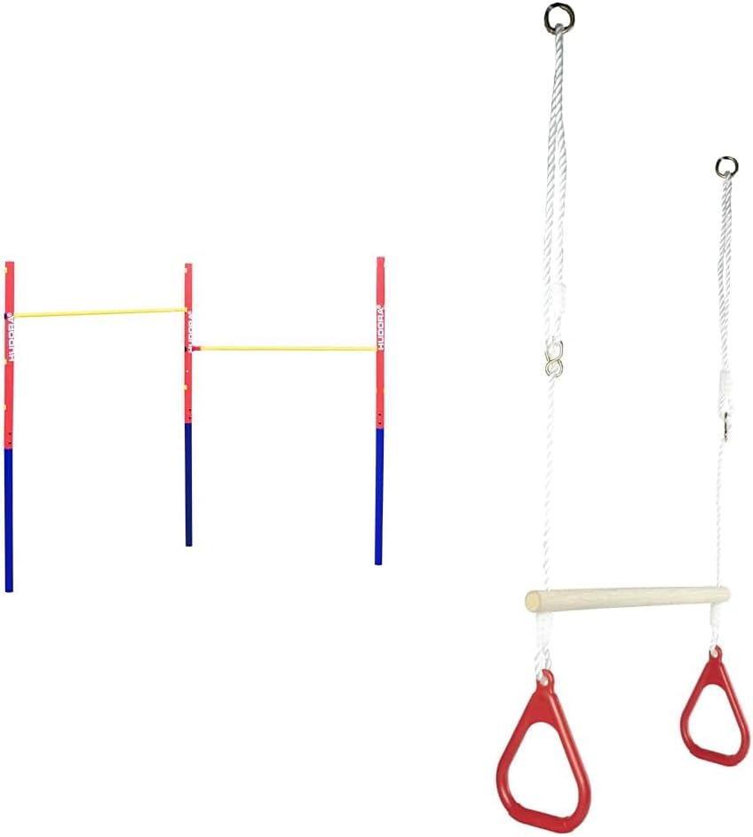HUDORA Turnreck Fabian - Reckstange Outdoor - Reck für den Garten & Eichhorn - Outdoor 2 in 1 Turnse