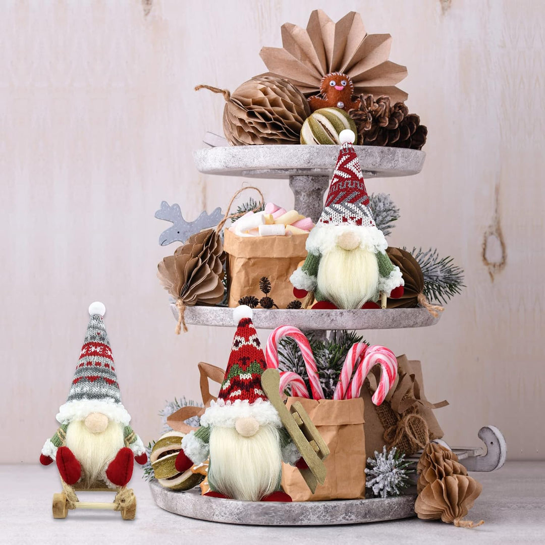 Gehydy Weihnachtswichtel 3er Set Wichtel Figuren Weihnachten Dekoration Weihnachtsdeko Christmas Dec