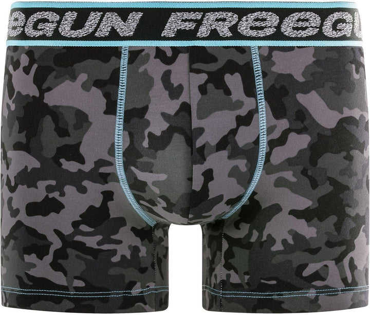 FREEGUN Herren Retroshorts (4er Pack) S Grau, S Grau