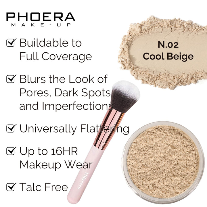 PHOERA Foundation,PHOERA Primer, PHOERA Puder,Concealer Cover Flüssigmatt Full Coverage, Make Up Fou