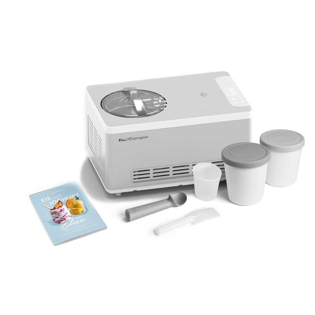 SPRINGLANE Eismaschine & Joghurtbereiter Elisa 2,0 L mit selbstkühlendem Kompressor 220 W inkl. Aufb