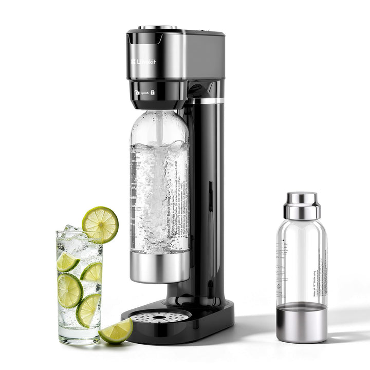 LLIVEKIT Wassersprudler, mit 4 einstellbaren Sprudelstufen, inkl. 0,5 L und 1 L PET-Flaschen BPA-fre