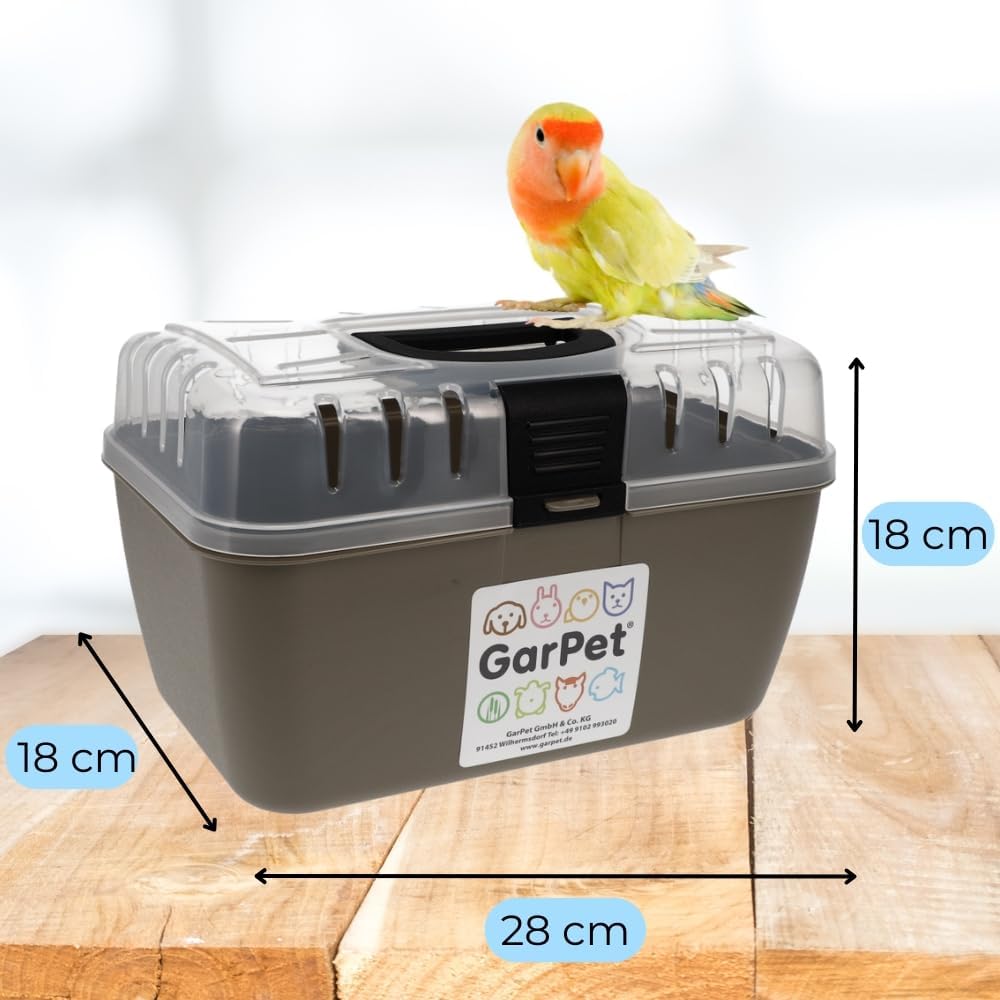 2er Set Transportbox Kleintier Meerschweinchen Hamster Vogel Mäuse Nagetier Tiertransportbox Trage B
