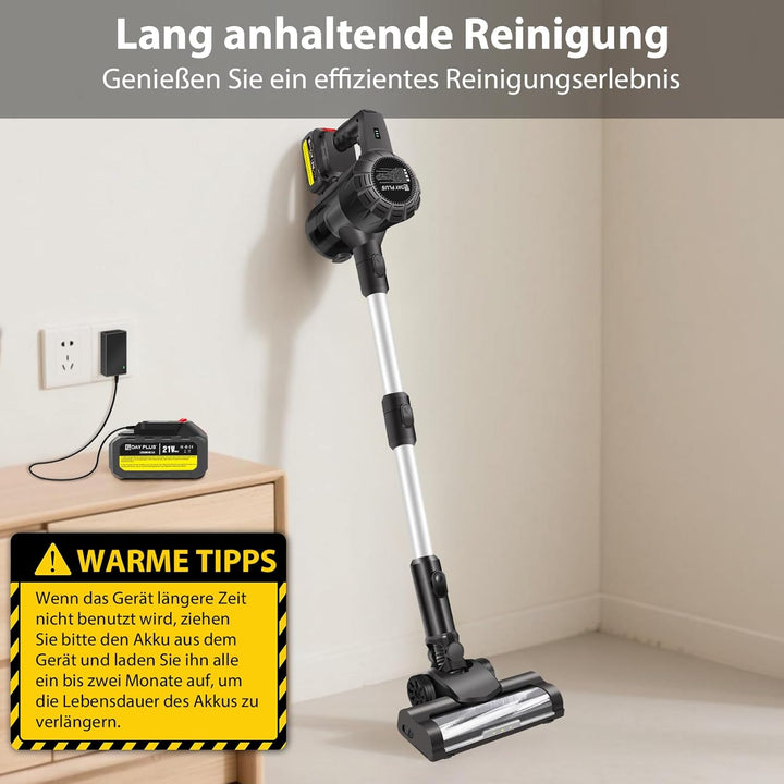 Lucn 6-in-1 kabelloser Staubsauger (Standstaubsauger + Handstaubsauger) – leicht, ohne Staubbeutel,