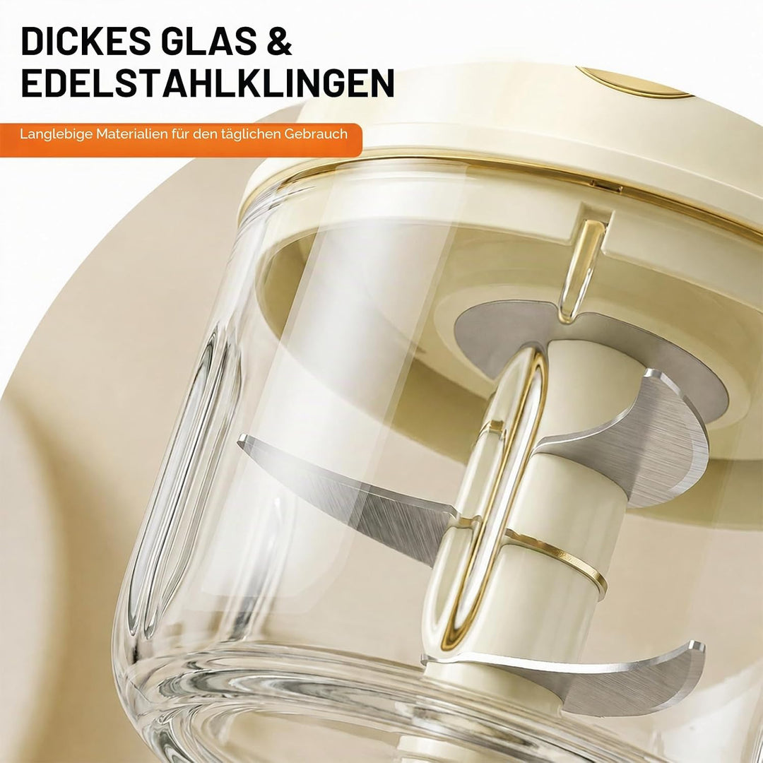 Zwiebel Zerkleinerer, Zerkleinerer Elektrisch Küche 350ml Kleiner Mixer 3 Edelstahlklingen Zerkleine