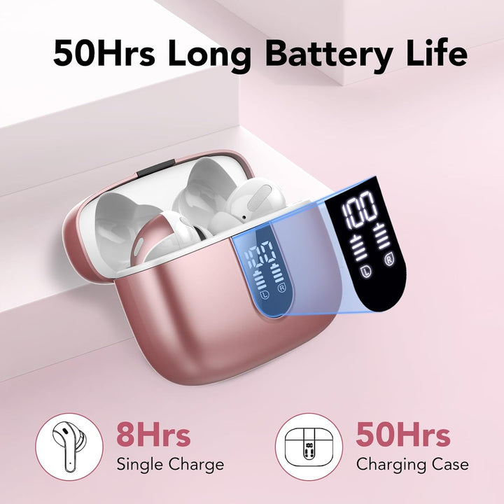 Bluetooth Kopfhörer, In Ear Kopfhörer Kabellos Bluetooth 5.3 mit 50H Tiefer Bass, 2026 Neue Kabellos