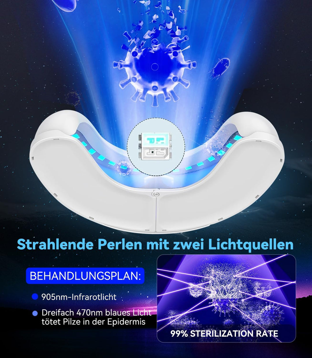Neues 3.0 Upgrade Nagelpil Laser Gerät【7 Tage Schnell Wirkende】【mit Zeitanzeige - Nagelpil Lasergerä