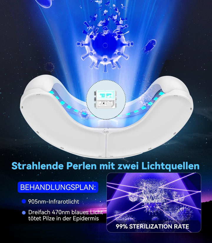 Neues 3.0 Upgrade Nagelpil Laser Gerät【7 Tage Schnell Wirkende】【mit Zeitanzeige - Nagelpil Lasergerä
