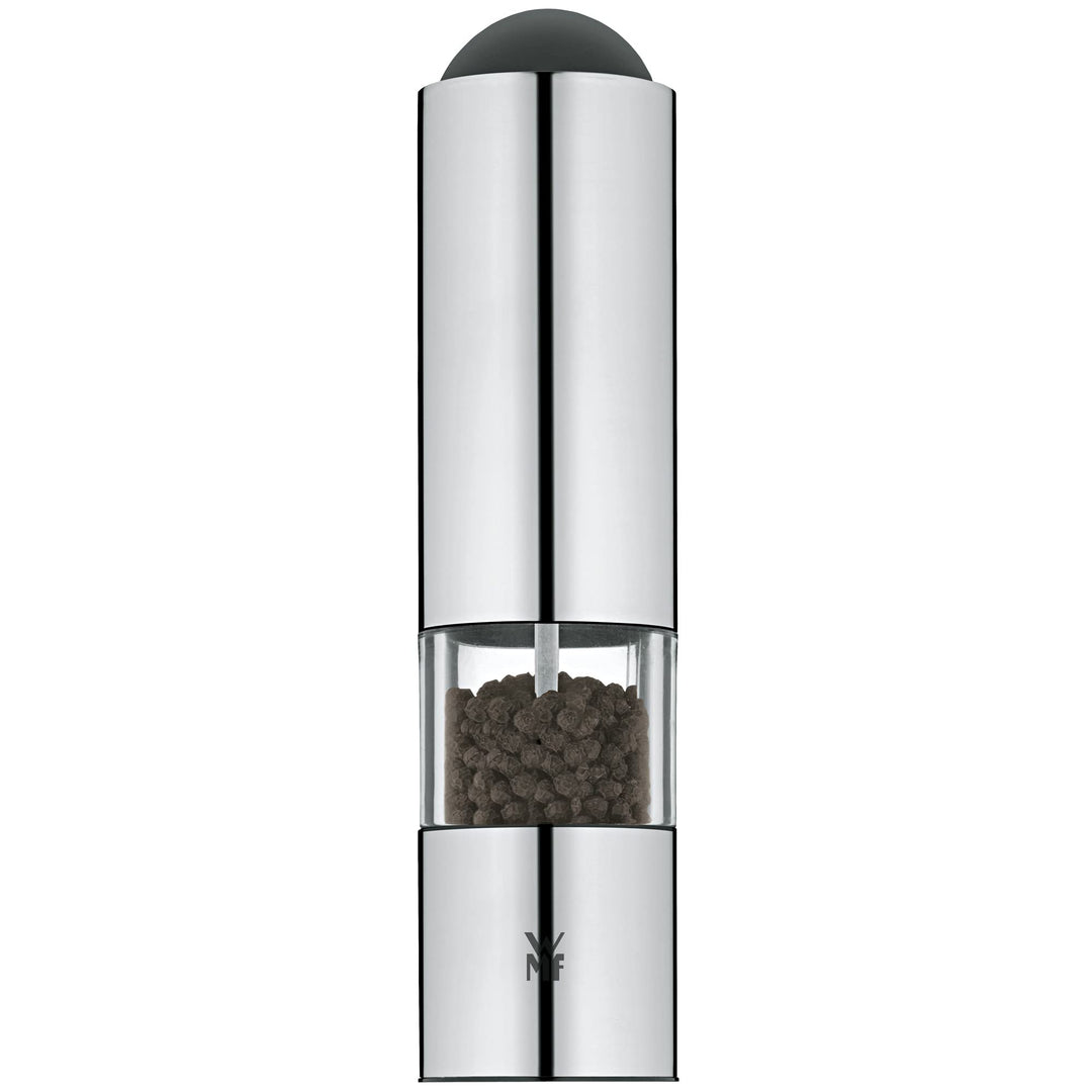 WMF Elektrische Mühle 21 cm, Salz und Pfeffermühle unbefüllt, LED-Leuchte, Cromargan Edelstahl matt,