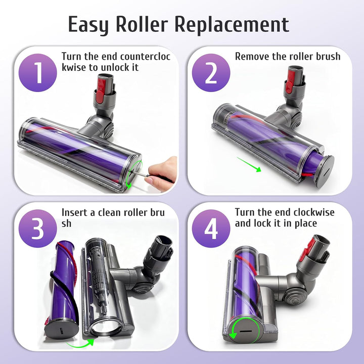 Elektrische Bodendüse Passend für Dyson V7 V8 V10 V11 V15 Motorhead Bürste | Ersatzbürste Motorhead