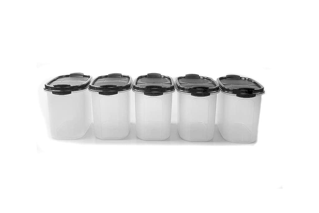 Tupperware Eidgenosse 1,1 L schwarz mit Schütte Vorratsdose Vorrat Dose Modular (5)