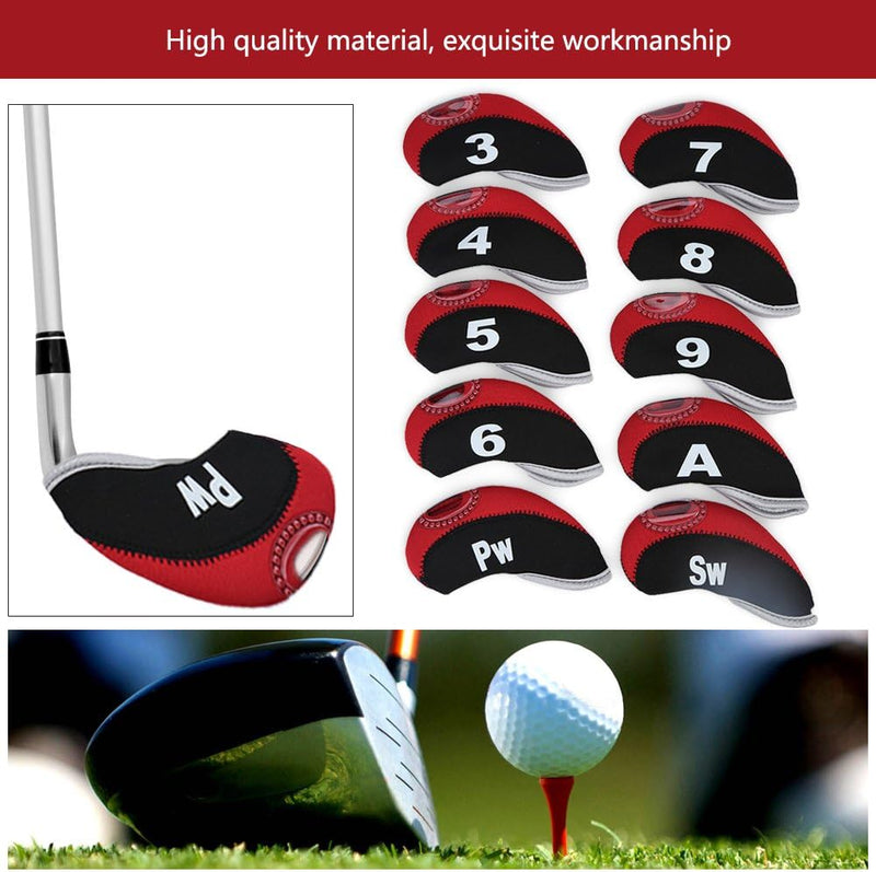 Schlägerkopfhüllen 10 stücke Neopren Club Head Covers Club Eisen Kopfbezüge Headcovers Putter Set wa