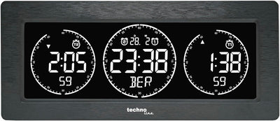Technoline Digitale Weltzeituhr, 3 Zeitanzeigen, frei programmierbar (lassen Sie sich Ihren Wohnort