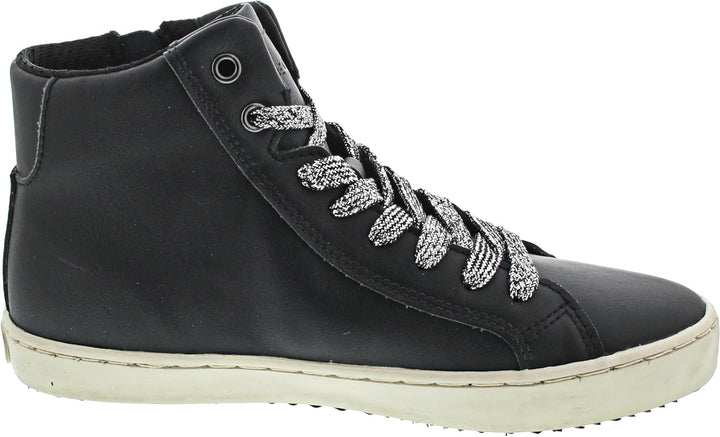 Geox Mädchen J Kalispera Girl A Sneakers 27 EU Black Dk Silver, 27 EU Black Dk Silver