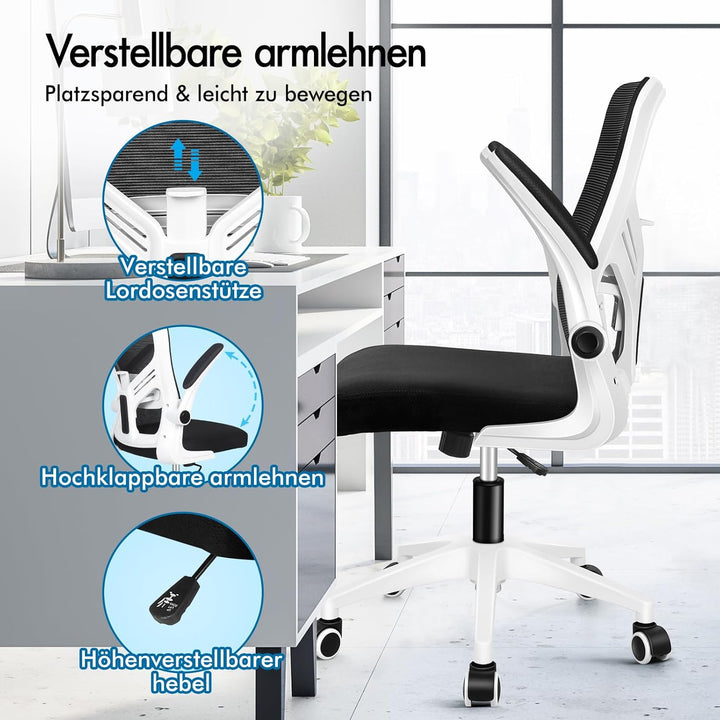 ALFORDSON Netzstoff Bürostuhl Mesh Chefsessel, Ergonomischer Schreibtischstuhl Neigeverstellung, Hoc