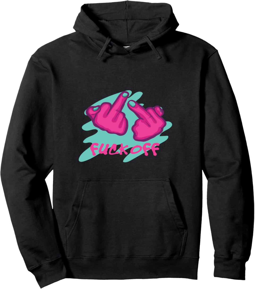 Mittelfinger Pastell Goth Japanische Anime Kawaii Menhera Pullover Hoodie
