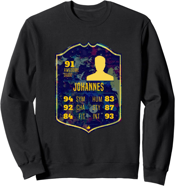 Vorname Johannes - lustig witzig - Name Spitzname Wappen Sweatshirt