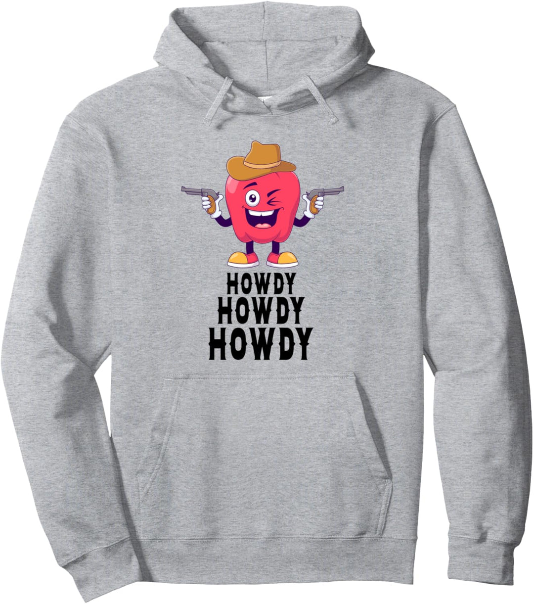Howdy, rote Paprika, Rodeo Western Country Pullover Hoodie
