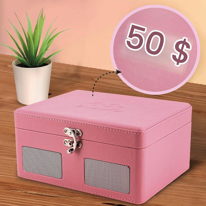 Lisciani – Barbie CD Player im Retro Design – Tragbar mit Kunstlederkoffer – Integrierter Lautsprech