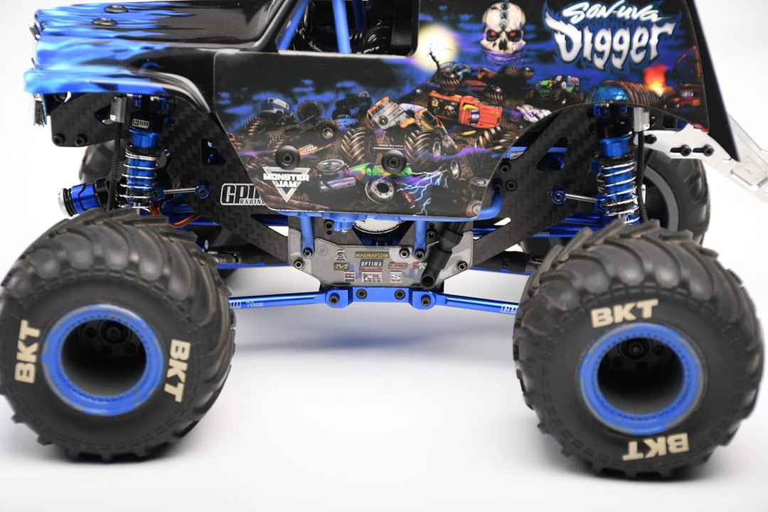 GPM Carbon Fiber Chassis Side Panels for LOSI 1/18 Mini LMT 4X4 Brushed Monster Truck RTR LOS01026 U