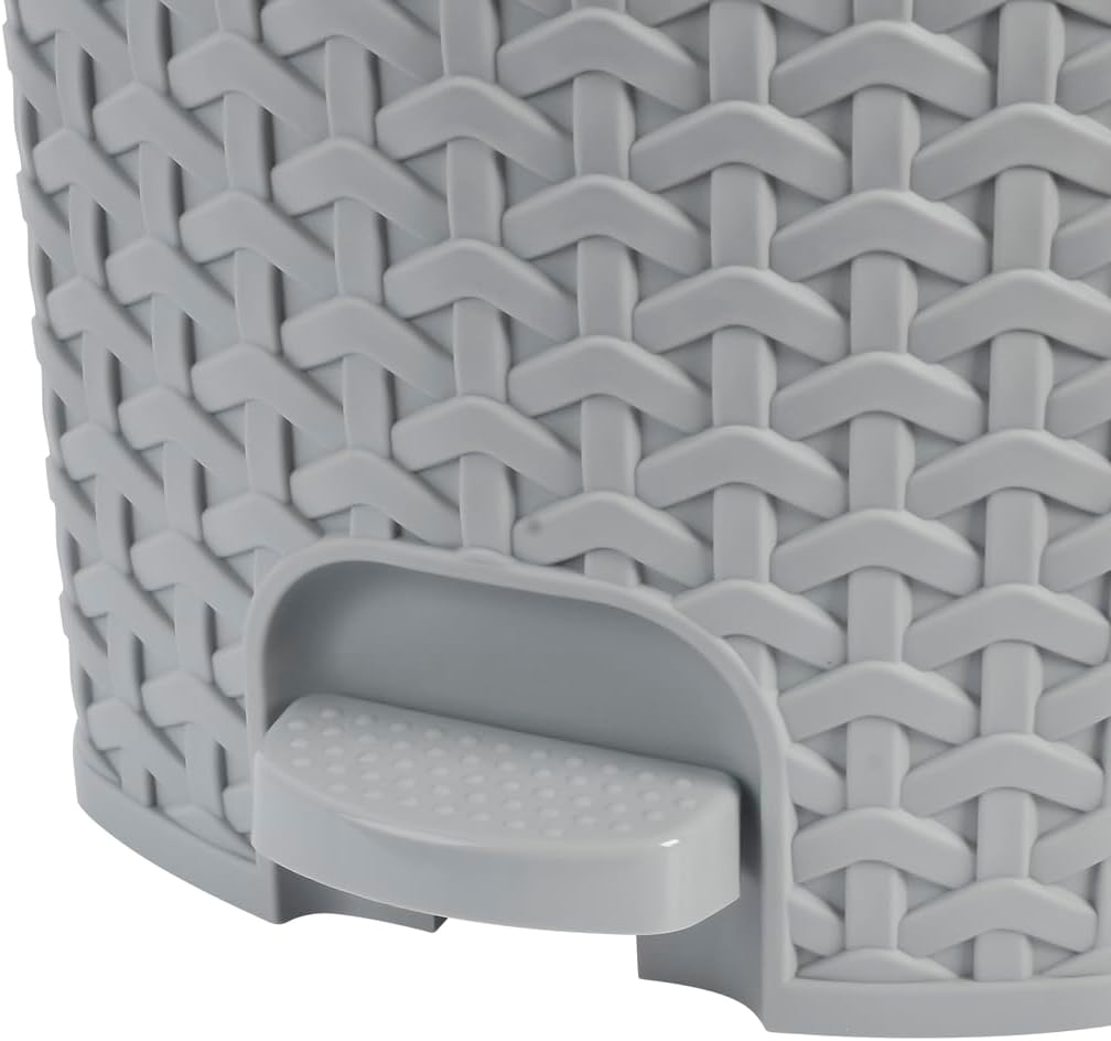 keeeper Treteimer, Mülleimer mit Tretpedal, 3 l, 19,5 x 20,5 x 20,5 cm, Tjark, Grau (Nordic Grey) No