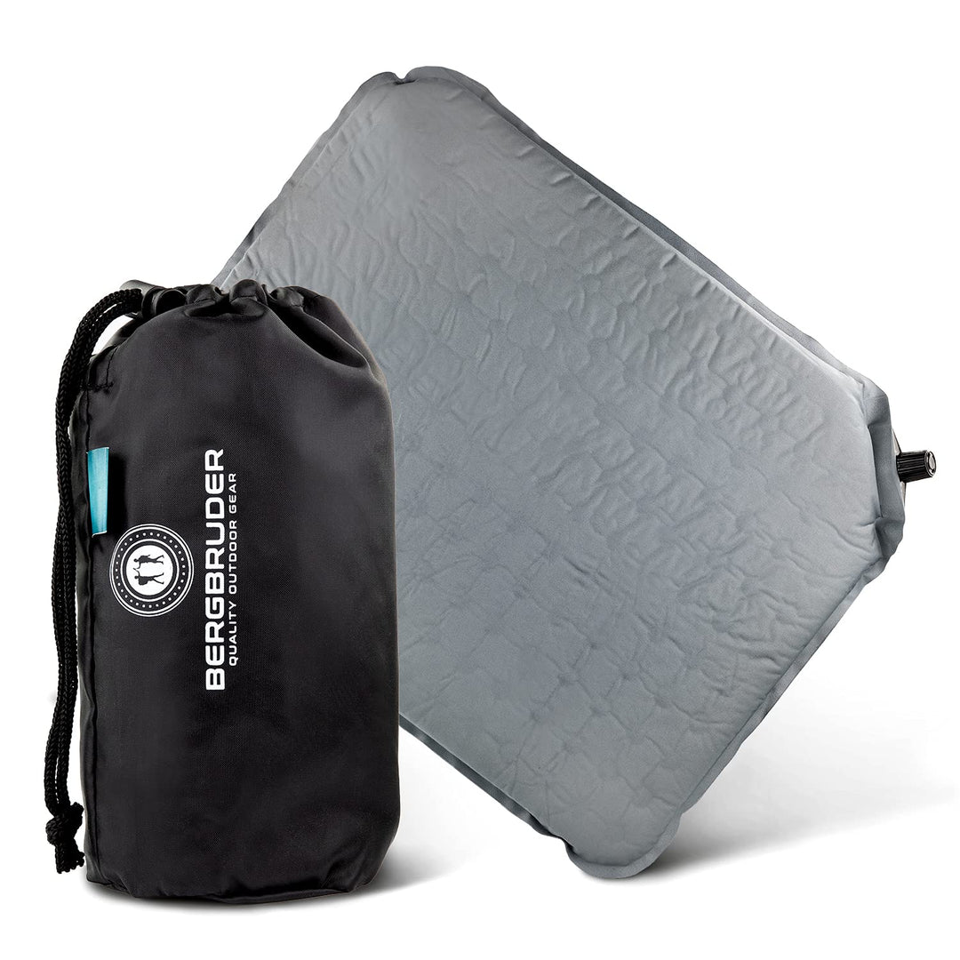 Ultraleichtes Sitzkissen Selbstaufblasend - Camping Sitzmatte Outdoor Thermokissen aufblasbar Grau 4
