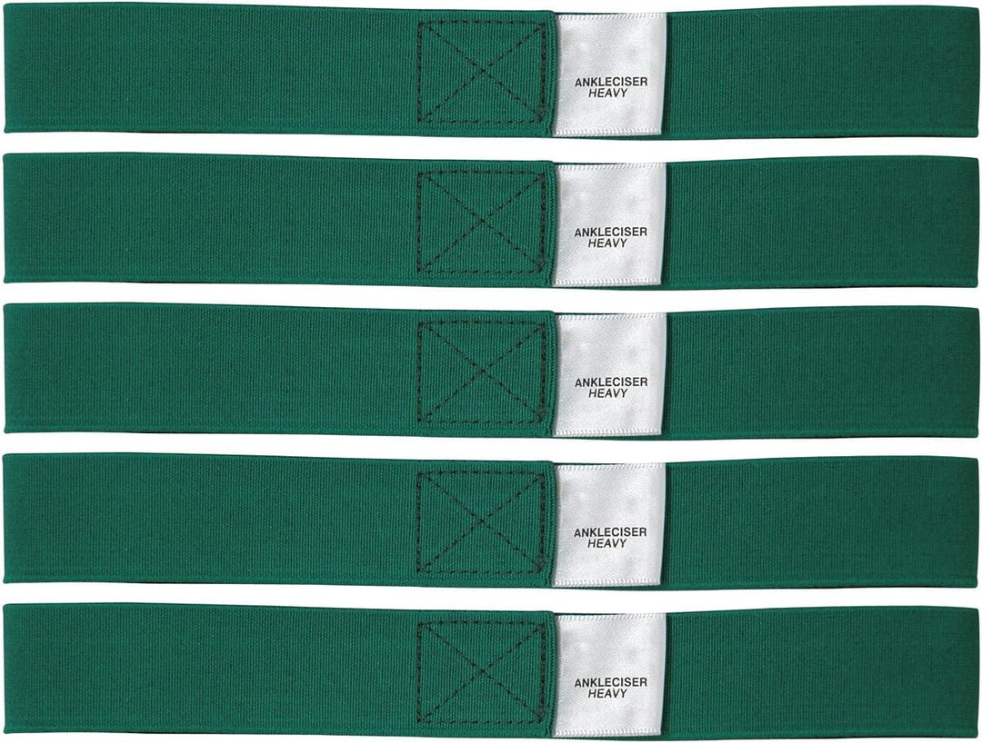 Übungsband Ankleciser, 5er Set schwer - grün, schwer - grün
