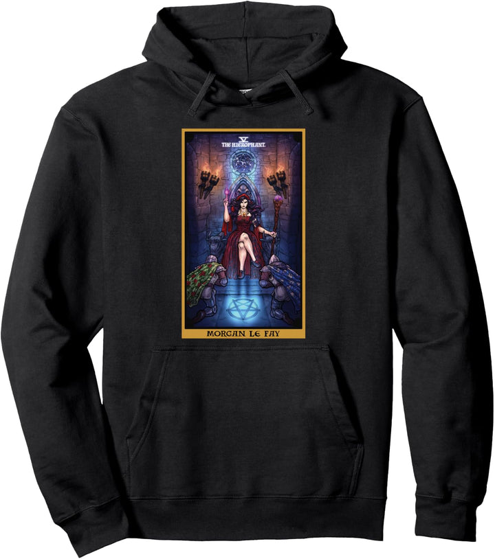 Morgan Le Fay The Hierophant Tarot-Karte Keltische heidnische Hexe Pullover Hoodie