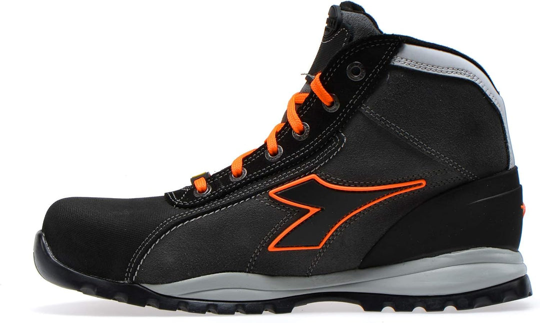 Diadora Glove Net Herren Glove NET MID PRO S3 HRO SRA ESD 35 EU Asphalt Orange Fluo, 35 EU Asphalt O