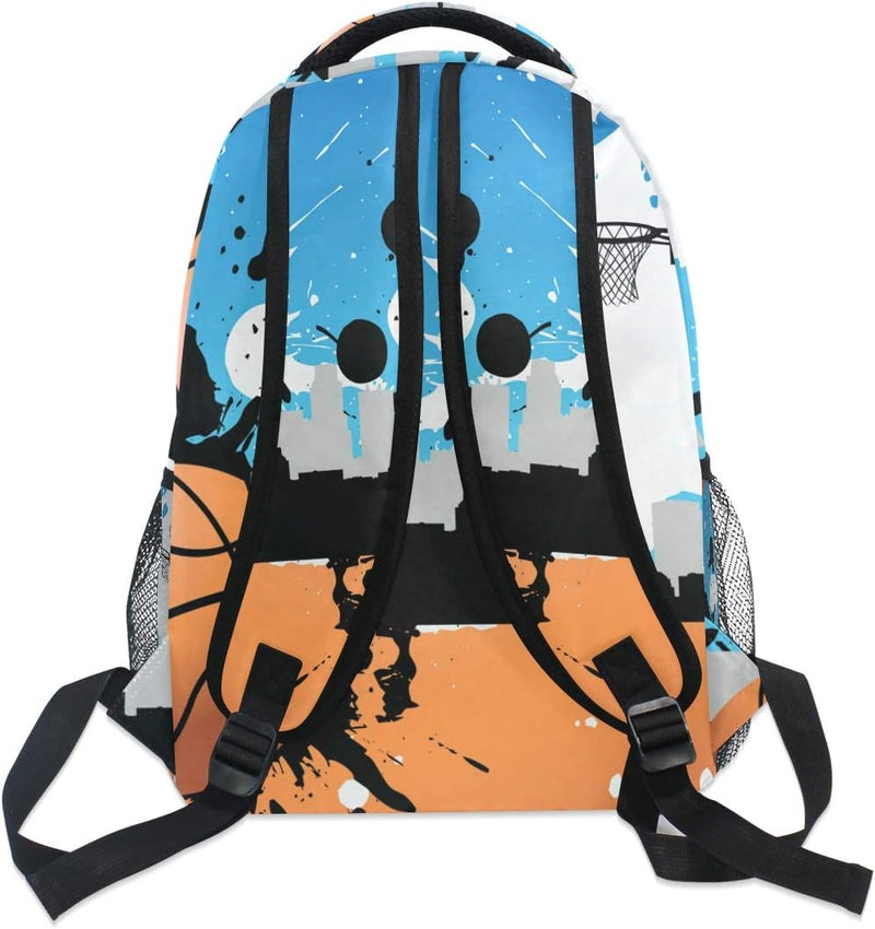 Basketball-Spieler Schulrucksack für Jungen Mädchen Kinder Reisetasche Bookbag