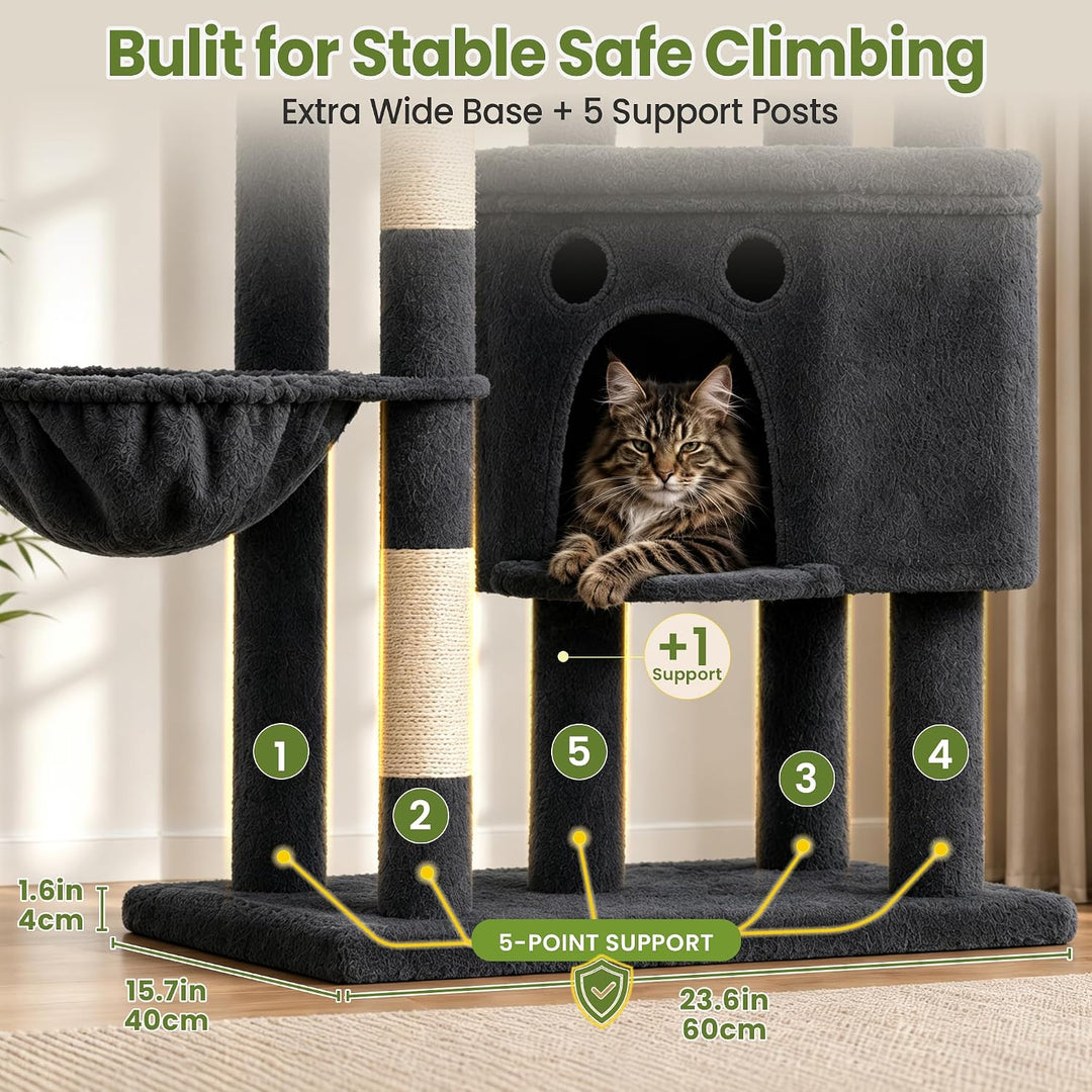 Katzenbaumturm für Hauskatzen (CTB008) (Dunkelgrau) G08 USA, G08 USA