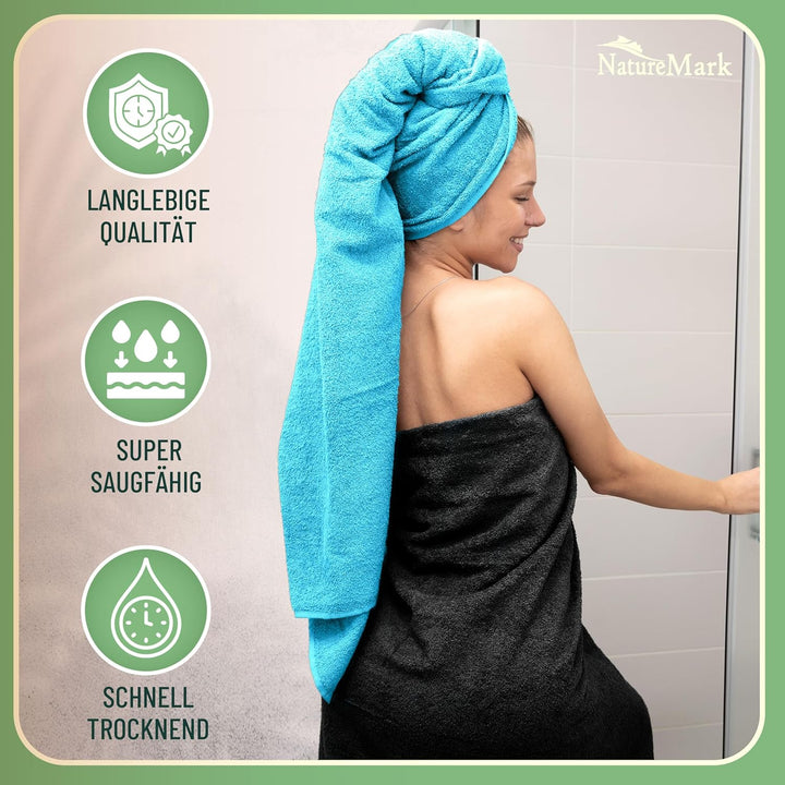 GREEN MARK Textilien 10 TLG. FROTTIER Handtuch-Set mit verschiedenen Grössen 4X Handtücher, 2X Dusch