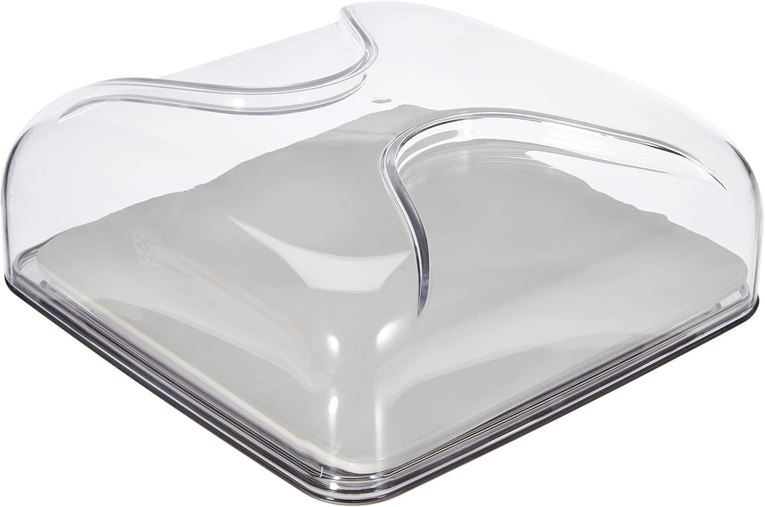 Guzzini - Gocce, Quadratische Käseglocke - Himmelgrau, 25,5 x 25,5 x h11,5 cm - 27000092 25,5 x 25,5