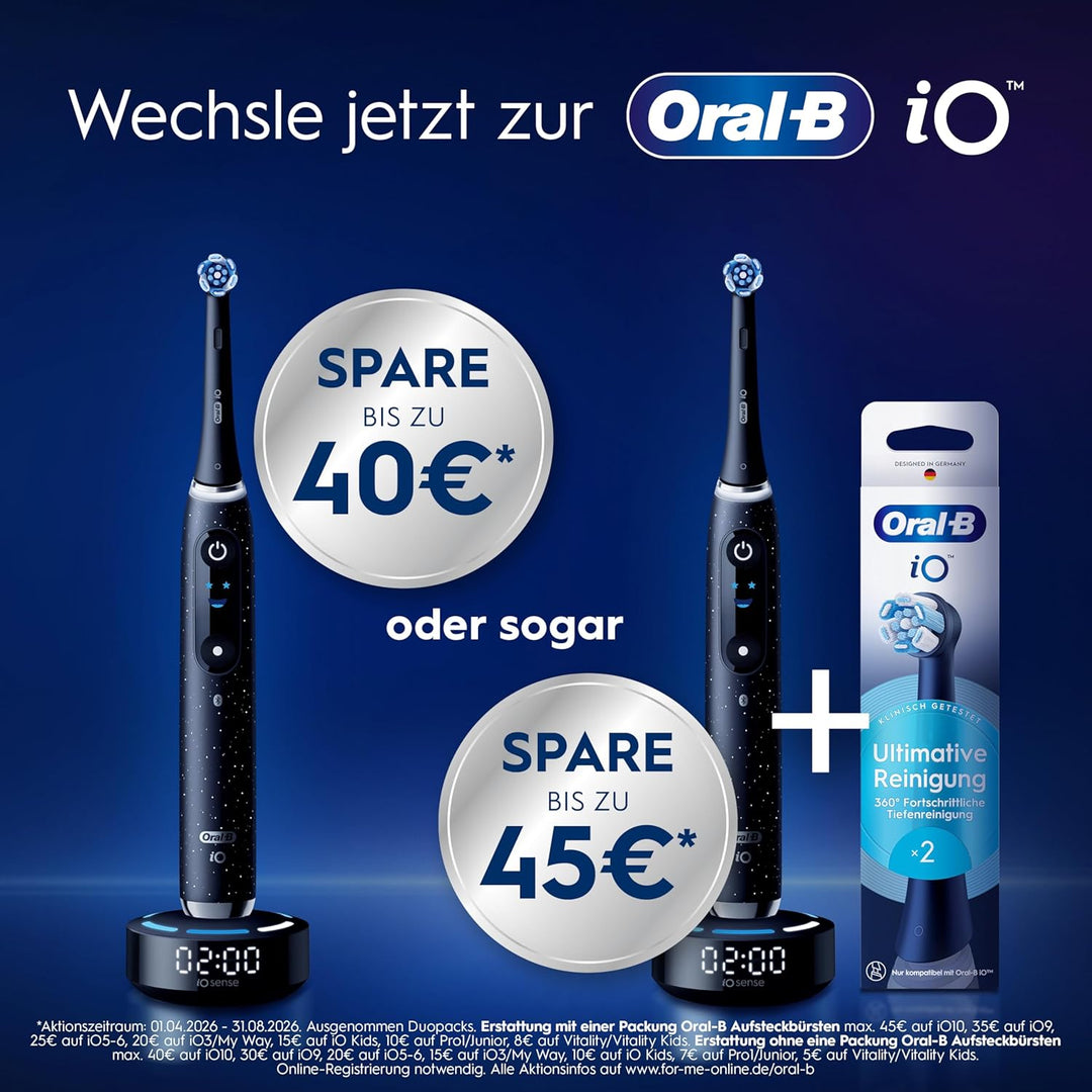 Oral-B Pro CrossAction Aufsteckbürsten für elektrische Zahnbürste, 10 Stück, überlegene Zahnreinigun